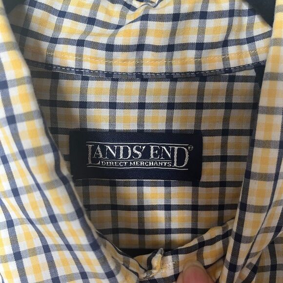 Land's End Men's Multicolor Plaid Long Sleeve Button Down Dress Shirt Size Large - Picture 3 of 4
